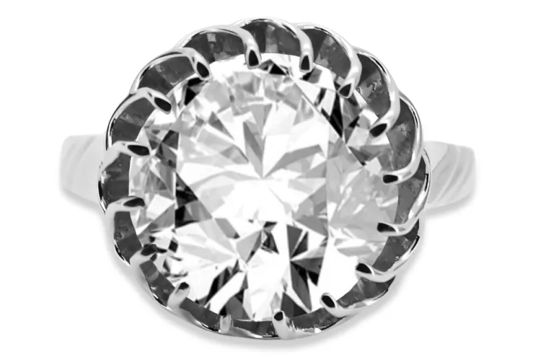 Ring Cubic Zirconia 925 Silver Vintage Unikátní VRC035S